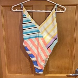 Billabong Striped One-Piece Bathing Suit